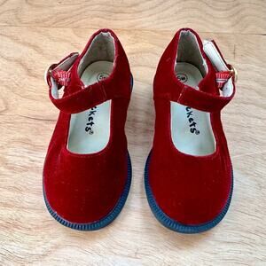 Sprockets Toddler Girls Red Velvet Mary Jane Shoes Size 5